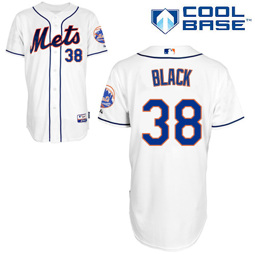 Vic Black #38 MLB Jersey-New York Mets Men's Authentic Alternate 2 White Cool Base Baseball Jersey